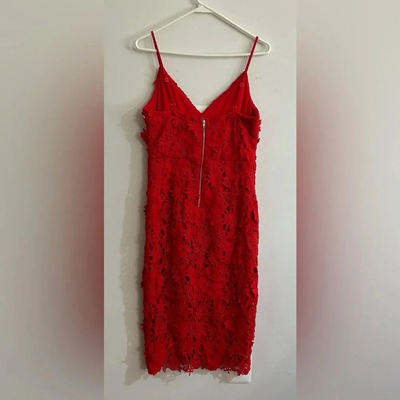 Lulu’s Steal Your Heart Red Crochet Lace Midi Dress - Picture 5 of 9